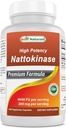 Best Naturals High Potency Nattokinase 4000 FU Por Serving/ 200 mg por Serving, 240 Vegetarain Capsules. No GMO, Gluten Free.