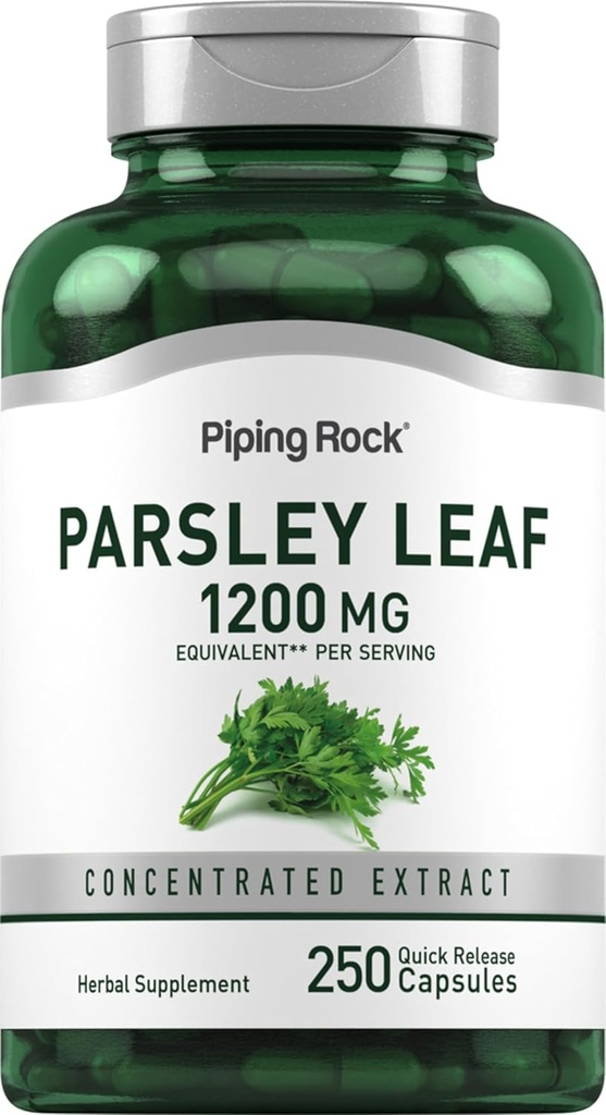 Piping Rock Parsley Suplemento Capsules  1200mg ← 250 Pills ← Herb Leaf Extract ← Non-GMO, Gluten Free