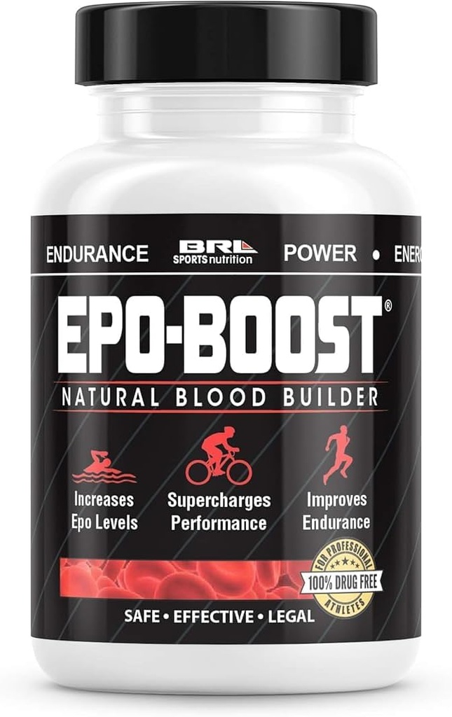 Natural Blood Builder Iron Suplemento. RBC Support Made in USA with Echinacea &amp; Dandelion Root helping VO2 Max, Energy, Endurance (1-Pack)