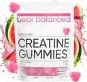 Gummies de la creatina equilibrada para hombres y mujeres - Creapure® Monohidrato de crema, L-Theanine, L-Tyrosine &amp; B12 para el crecimiento muscular, fuerza, enfoque, energía &amp; salud - baja calorías, libre de azúcar, " Vegan