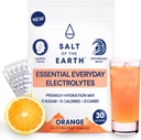 Salt of the Earth Premium Zero-Sugar Electrolyte - Made with Pink Himalayan Salt - Hydration Powder Packets ← Ingredientes Premium TEN Keto & Paleo Friendly TEN 30 Sticks, Orange