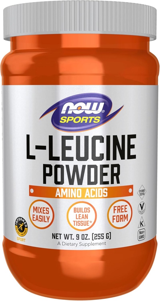 AHORA Foods Sports Nutrition, L-Leucine Powder, Builds Lean Tissue*, Amino Acids, 9-Ounce