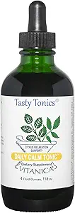 Vitanica Daily Calm Tonic - Liquid Supplement for Brain Health - Support from Lemon Balm, Kava Kava & Passionflower - Vegan Supplement for Tension & Irritability - Pro Logo - 4 Fl Oz