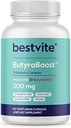 BESTVITE ButyraBoost 300mg Complejo Tributyrin (60 cápsulas vegetarianas) - No Stearates - Vegan - No GMO - Gluten Gratis - Butyrate Gut Health Suplemento
