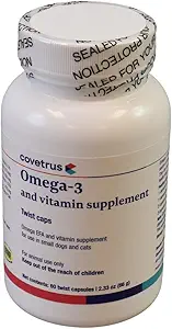 Omega-3 y vitamina suplemento Twist Caps para perros pequeños &amp; gatos 60 ct