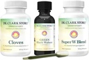 Dr Clark Store Intestine Support &amp; Cleanse Kit - con Tintura Verde Original de Black Walnut Hulls, Wormwood, y Cloves-Helps Maintain Optimum Intestinal Function
