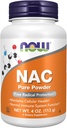 AHORA Suplementos, NAC (Cisteína N-Acetil) 600 mg Polvo puro, Protección Radical gratuita*, Salud Celular*, Función del Sistema Inmune* 4 onzas (113 g)