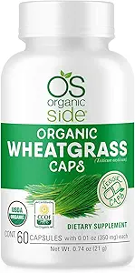 Silencio Orgánica de Wheatgrass Capsules Silencio 60 Conde Silencio USDA Certified Organic, Non-GMO, Vegan Supplement for Natural Energy Boost, Immune Support, and Wellness