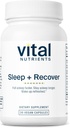 Vital Nutrients Sleep + Recover - Suplemento Vegan - Apoyo al sueño - Melatonina, Ashwagandha & L-Theanine - Gluten, Dairy &amp; Soy Gratis - 30 cápsulas