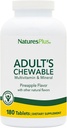 NaturesPlus Adult's Chewable Multivitamin - 180 Tabletas Vegetarianas - Pineapple Flavor - Suplemento Natural de Alimentos Integrales para la Salud Global, Energía - Gluten-Free - 180 Servings