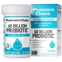 Probióticos de la CHOICE de Physician 60 Billones CFU - 10 Estrechos + Prebióticos Orgánicos - Salud Inmune, Digestiva " Gut - Apoyo al estreñimiento ocasional, diarrea, gas " , para hombres y mujeres - 84ct