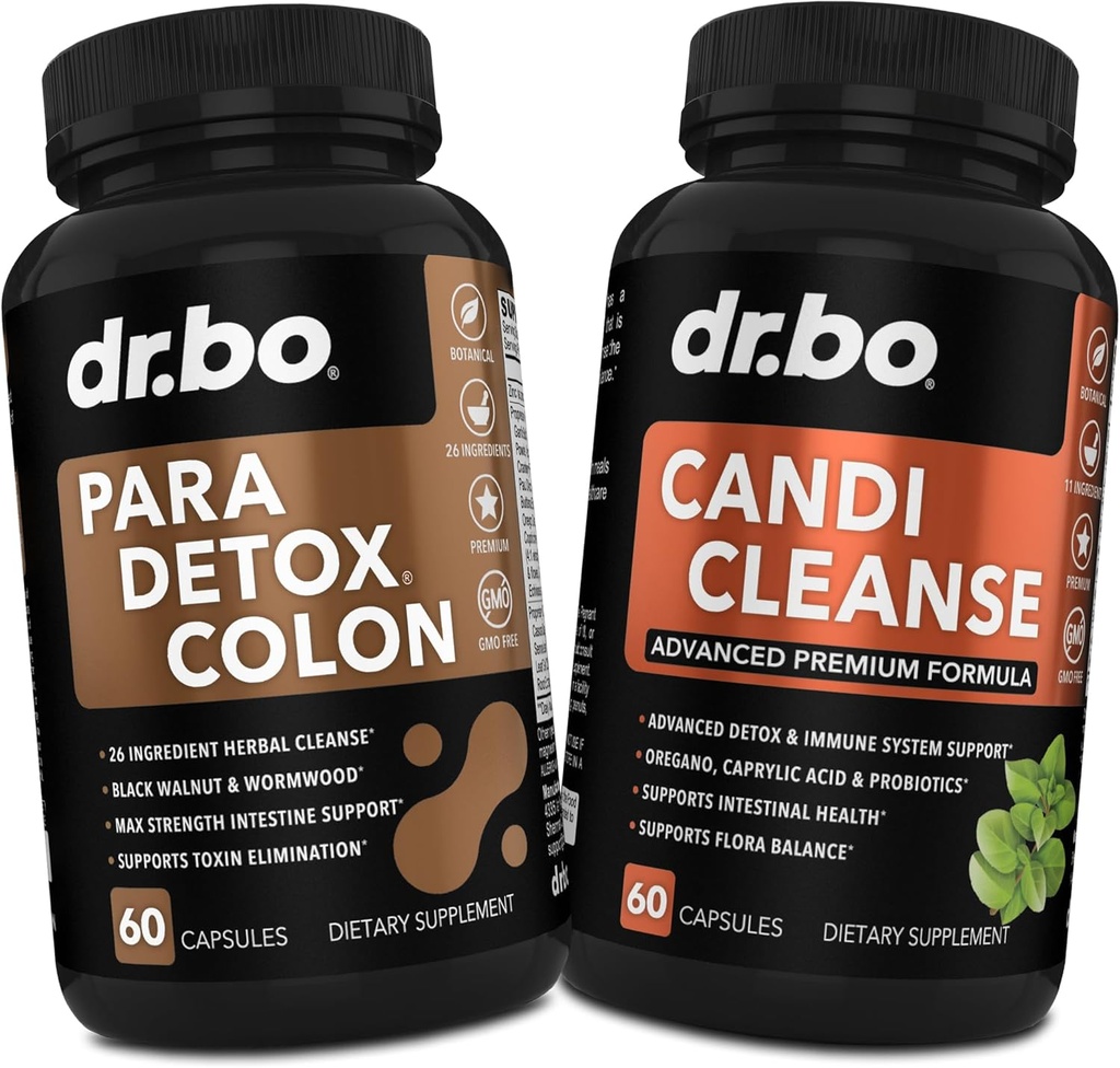 Colon Cleanse Pills Body Detox &amp; Candi Cleanse - Intestinal Guard Cleanser for Stomach &amp; Oral Herbal Oregano &amp; Caprílico Acid Probiotic Complex Capsules, Herbal Wormwood Black Walnut Clove Mujer Hombre