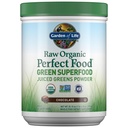 Jardín de la vida cruda comida ecológica perfecta verde superalimentos verdes jugosos Polvo - Chocolate, 60 servidos, no GMO, Gluten libre, Vegan suplemento dietético y Probióticos, Enzimas