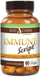 Immune Script con Epicor, India Echinacea Andrographis, Hoja de Oliva, Skullcap Root for Optimal Immune Fun