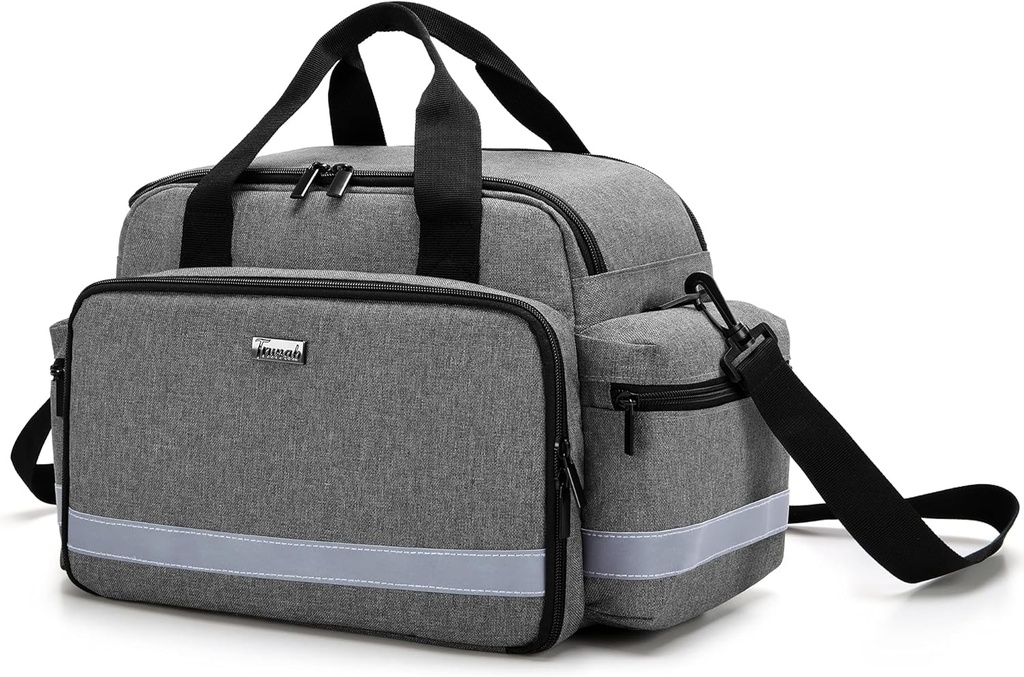 Trunab Home Bolsa de la salud Bolsa de la enfermera Medical Bag Organizador con manija y manija del hombro para visitar el hogar