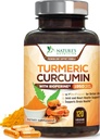 Curcumin Turmeric Suplemento 1950mg - 95% Curcuminoides con Turmeric Orgánica " BioPerine Black Pepper Extract for Best Absorption, Nature's Vegan Joint Support, Non-GMO, Bottled in USA - 120 Capsules