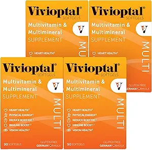 Vivioptal Multi, 90 Softgels (1 año de suministro), Multivitamin & Multimineral, Gluten Free, German Formula