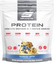 Granito Nutrición Protein Powder - Premium 5-Source Blend (Whey, Casein, Egg, Grass-Fed Beef) para Lean Muscle y Recuperación - Blueberry Muffin Flavor, 30 Servimientos