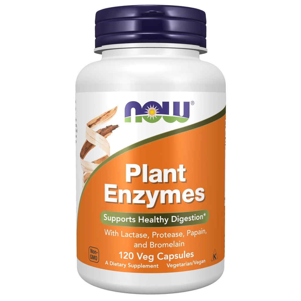 AHORA Alimentos Suplementos, Enzimas vegetales con lactasa, Protease, Papain y Bromelain, 120 Veg Capsules