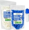 XPRS Nutra Capsules Separados Tamaño 00-1000 Conde Empty Gelatin Capsules Separados en Bolsas - Premium Empty 00 Pills for DIY Supplement Filling (Blue/White)