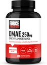 FORCE FACTOR DMAE Suplemento de Concentración, Foco y Función Cognitiva Saludable, Suplemento Cerebro " Neurotransmisor Soporte, Vegano, No GMO, 100 cápsulas