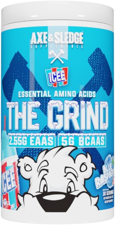 El Aminoácidos Esenciales Grind, Aminoácidos de Cadena Sustituida, 30 Servimientos (ICEE Blue Raspberry)