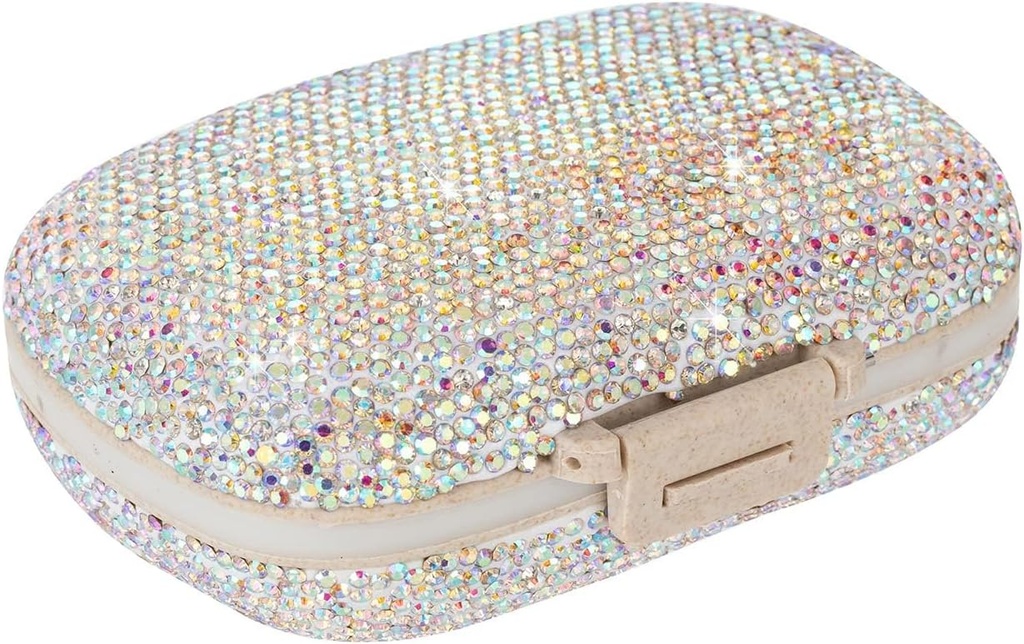 Organizador diario de vitaminas,Portable Pill Case Travel,Medicine Pill Boxes Containers Bottle,Small Pill Holder Carrier for Purse,Cute Medication Dispenser Aids(Colorful)