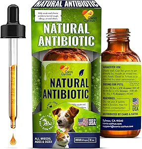 Canis plagado de antibiótico natural para perros " gatos - antibióticos líquidos - apoya la inmunidad, reduce la inflamación, controla los parásitos y aumenta la salud urinaria - 2 oz