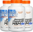 Doctor's BEST, (3 Pack Glucosamine Chondroitin MSM with OptiMSM, 240 Veggie Caps