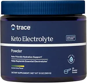 Trace Minerals | Keto Electrolyte Powder Drink Mix | Sugar Free | Promotes Energy and Endurance | Gluten Free, Vegan | Lemon Lime, 13 oz | 55 Servings