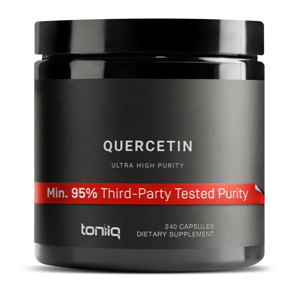 Toniiq Ultra High Purity Quercetin Capsules - 95%+ Highly Purified and Bioavailable - 1000mg Per Serving - 240 Capsules Quercetin Supplement