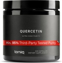 Toniiq Ultra High Purity Quercetin Capsules - 95%+ Altamente Purificado y Biodisponible - 1000mg Por Serving - 240 Capsules Quercetin Suplemento