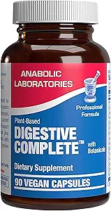 Suplemento de enzimas multidigestivos basados en plantas - Suplemento de digestión clínicamente formulado con hierbas calmantes y enzimas para mujeres y hombres para Protein Carb &amp; Fat Digestive Complete (90ct)