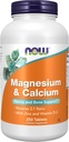 NOW Foods Supplements, Magnesium & Calcium, With Zinc and Vitamin D-3, Nerve and Bone Support*, 250 Tablets