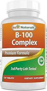 Complejo Best Naturals B-100 para adultos, 120 Tabletas