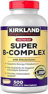Kirkland Signature Super B-Complex (2-Pack) with Electrolytes (2 x 500 Tablets)