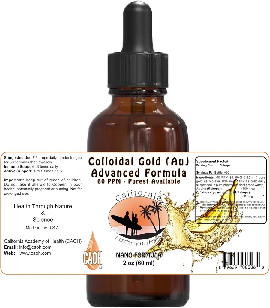 Colloidal Gold Au 2 oz de CAOH