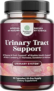 D Mannose Capsules for Urinary Tract Health - High Potency D-Mannose with Cranberry Juice Powder " Dandelion for Urinary Tract Health for Women Fast Acting Super Concentrated Cranberry - 30 cápsulas