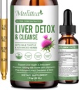 Liver Health Liquid Drops -Support Liver Cleanse Detox &amp; Repair with Artichoke Milk Thistle Silymarin Extract, Dandelion,Turmeric, Berberine to Renew w/21 Potent Herb-Nutrients-