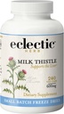 Hierba Ecléctica - Premium Freeze Dried Milk Thistle Capsules ← Suplemento dietético ← Apoyo al hígado, Detox, Cleanse + Maintain Silencio Natural, Non-GMO, Vegan (240 CT tención 600 mg)