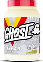 GHOST Vegan Protein Powder, Banana Pancake Batter - 2lb, 20g de Proteína - Pea de base vegetal " Proteína de calabaza orgánica - ­Post Workout " Nutrition Shakes, Smoothies, " Baking - Soy " Gluten-Free