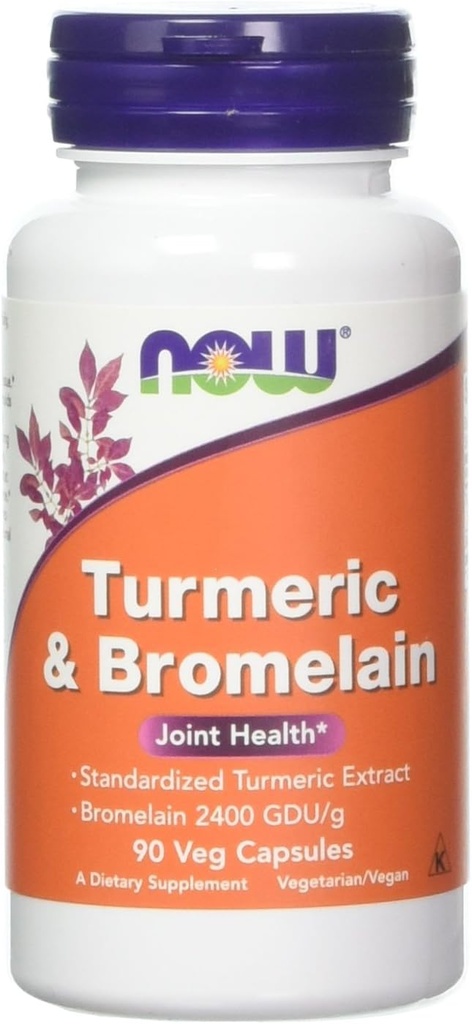AHORA Foods Turmeric " Bromelain, 90 Vegetable Capsule (2 Pack)
