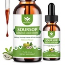 (2 Pack) Soursop Graviola Liquid Drops - 1800mg Soursop Extract - High Absorption Sour sour sop Bitters Liquid for Cell Support &amp; Regeneración, Immune Support, Antioxidant, Relax, Sugar Free - 1 Fl Oz