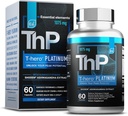 Elementos esenciales T-Hero Platinum Male Health Supplement for Mens Health - Muscle Growth Support & T-Health with Shoden Ashwagandha, Shilajit, DIM &amp; More - Gym Supplements for Men - 60 Caps