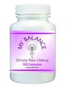 Simplemente Raw Uterus Glandular for Women's Health. Raw Bovine Uterus Glandular 100 cápsulas para el apoyo hormonal.