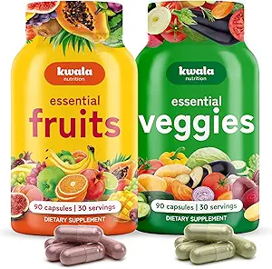 Suplemento de frutas y verduras - 180 cápsulas Total - No GMO, Soy Libre (Pack of 2)