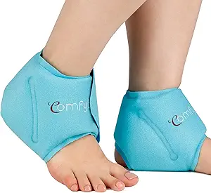Comfytemp Ankle Ice Pack Wrap for Swelling, Plantar Fasciitis, Foot Pain Relief, FSA Eligible, Gel Packs for Injuries Reusable, Hot Cold Compression for Achilles Tendonitis, Sprain Ankles, Gift, 2 Pcs