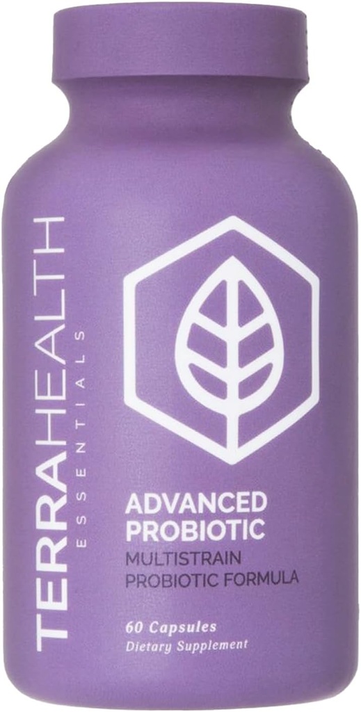 Terra Health Essentials Advanced Probiotics ← 50 Billion CFU ← Reduce Bloating &amp; Gas, Immune Support TEN 30-Day Supply (60 Capsules)