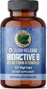 Complejo B Bioactivo - 120 cápsulas Vegan Fórmula de liberación lenta (B1, B2, B3, B5, B6, B7, B9, B12) - 60 días de suministro, Gluten &amp; Sugar Free Made in Canada