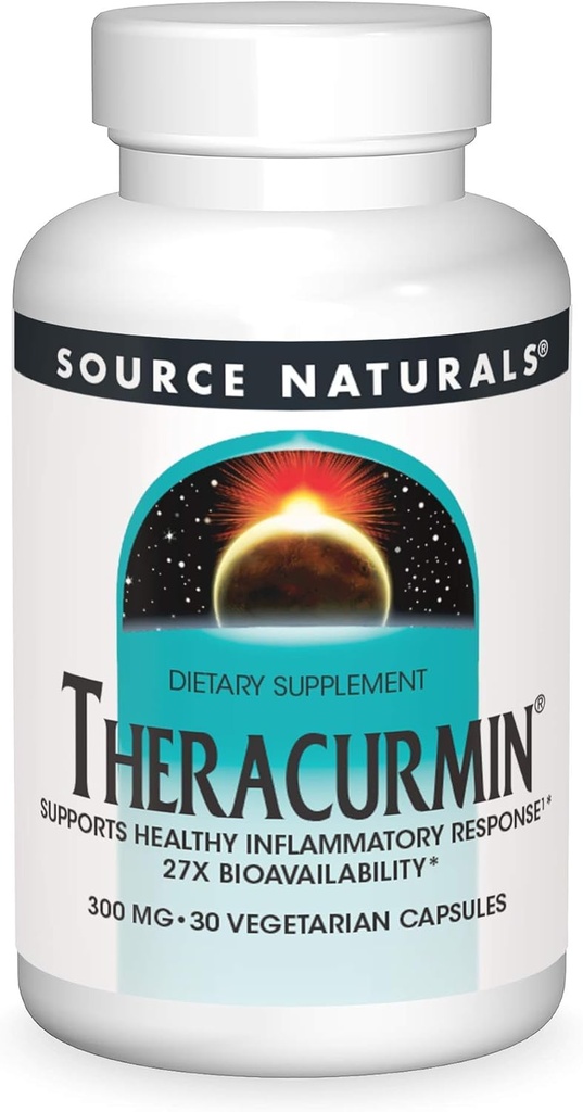 SOURCE NATURALS Theracurmin 300 Mg Vegetable Capsule, 30 Count